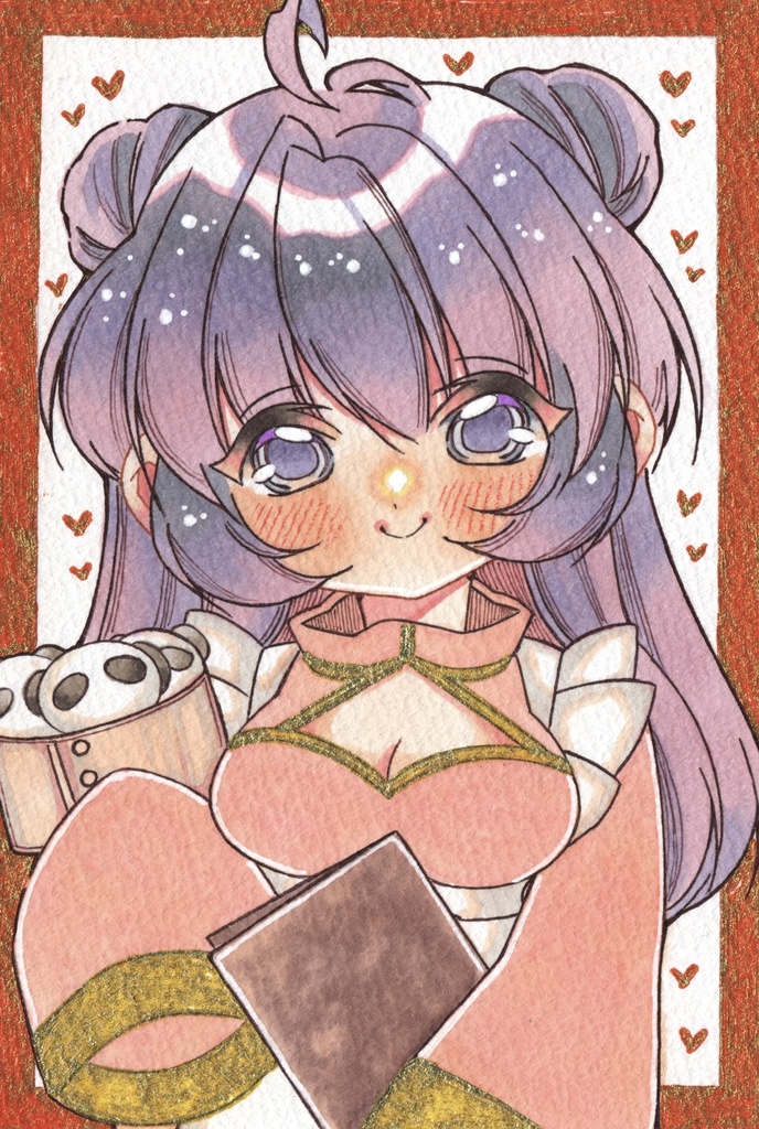 【ポスカサイズ原画】紅蘭　ぱんだマン