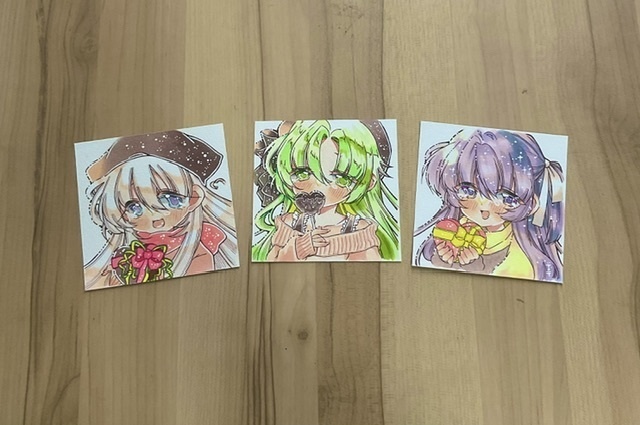 【正方形原画】約9センチ