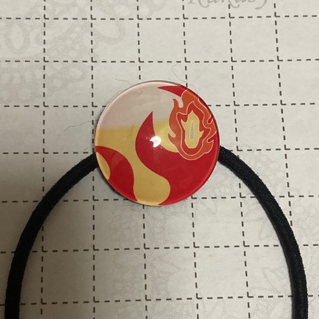 ♪11ハンドメイドヘアゴム♪鬼滅の刃 煉獄杏寿郎　れんごくきょうじゅろう