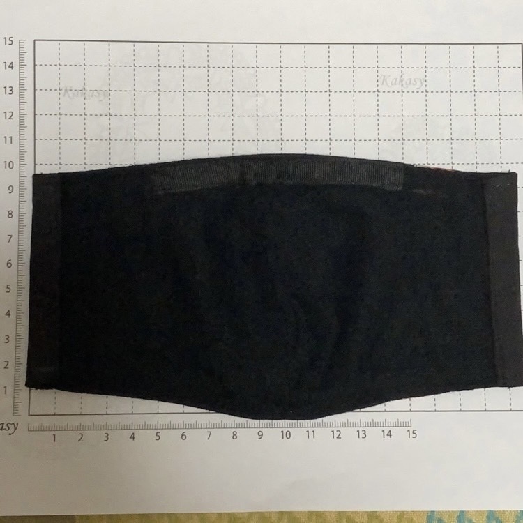 FFハンドメイドマスク 立体 黒 ブラック 鬼滅の刃 不死川実弥 しなずがわさねみ 子ども小学校高学年~大人女性 ノーズワイヤーあり