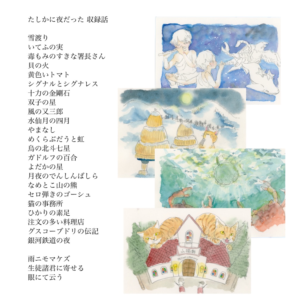 イラスト集「たしかに夜だった」