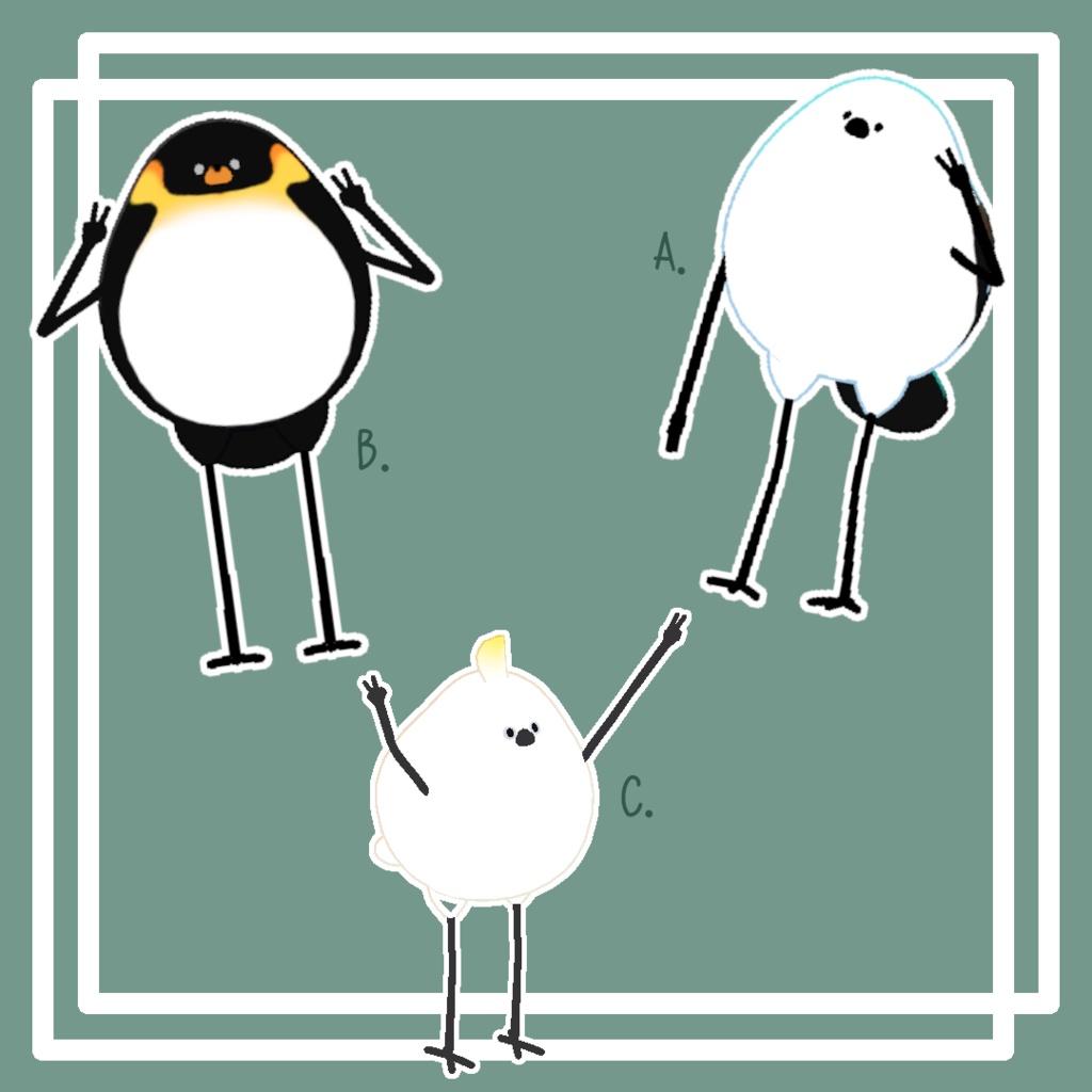 【Bird/鳥対応】ピースPoseA-E