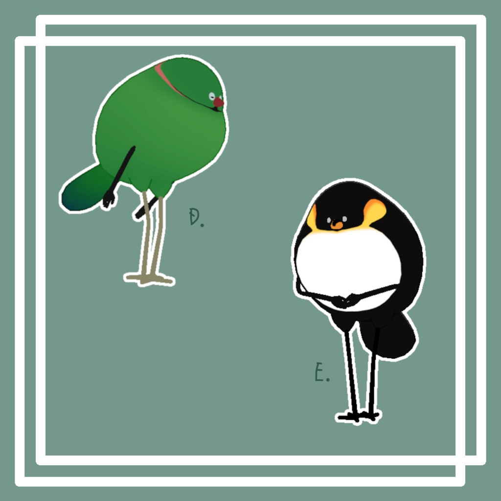 【Bird/鳥対応】お辞儀PoseA-E