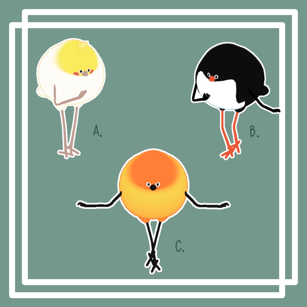 【Bird/鳥対応】お辞儀PoseA-E