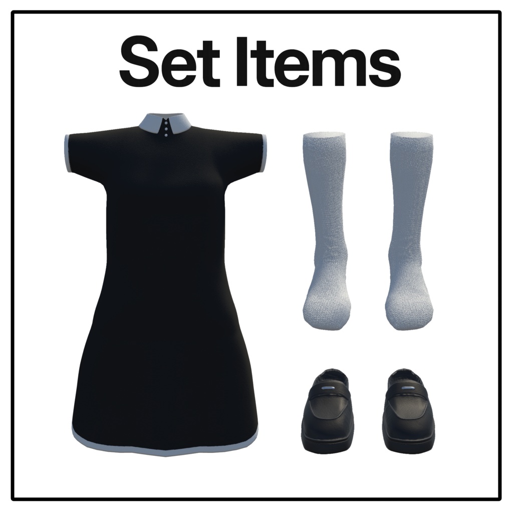 【FREE/セット衣装】PlainFit【マリシア対応】