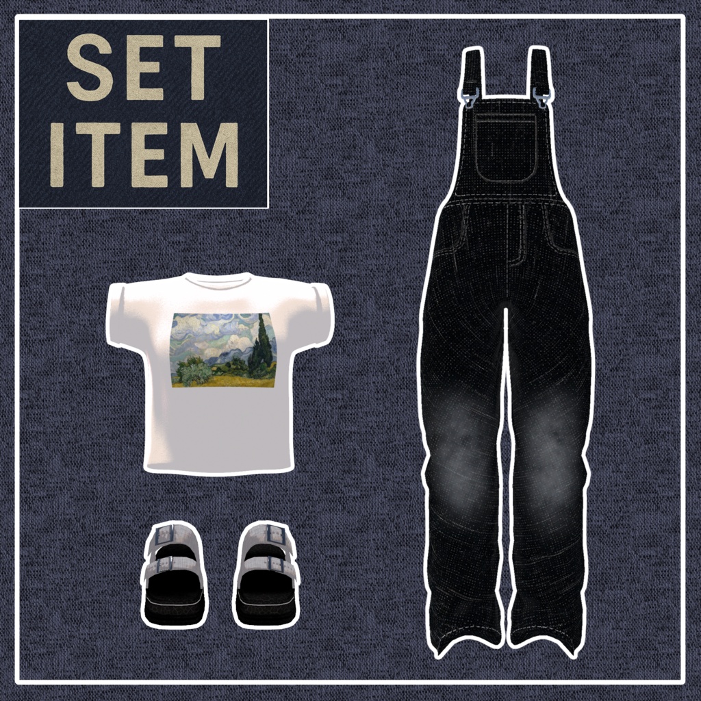 【FREE/セット衣装】PD Classic Overalls【マリシア対応】