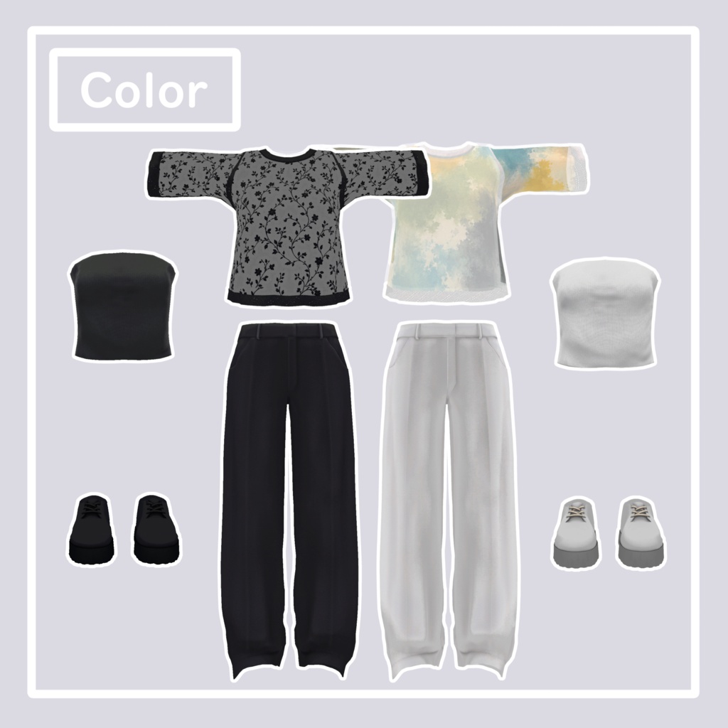 【7/25まで無料】Sheer Casual Set【マリシア対応】