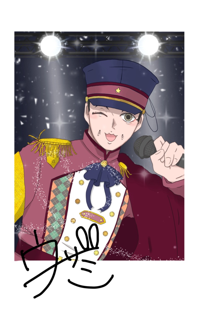 アイドル風フォトカード 箔押し