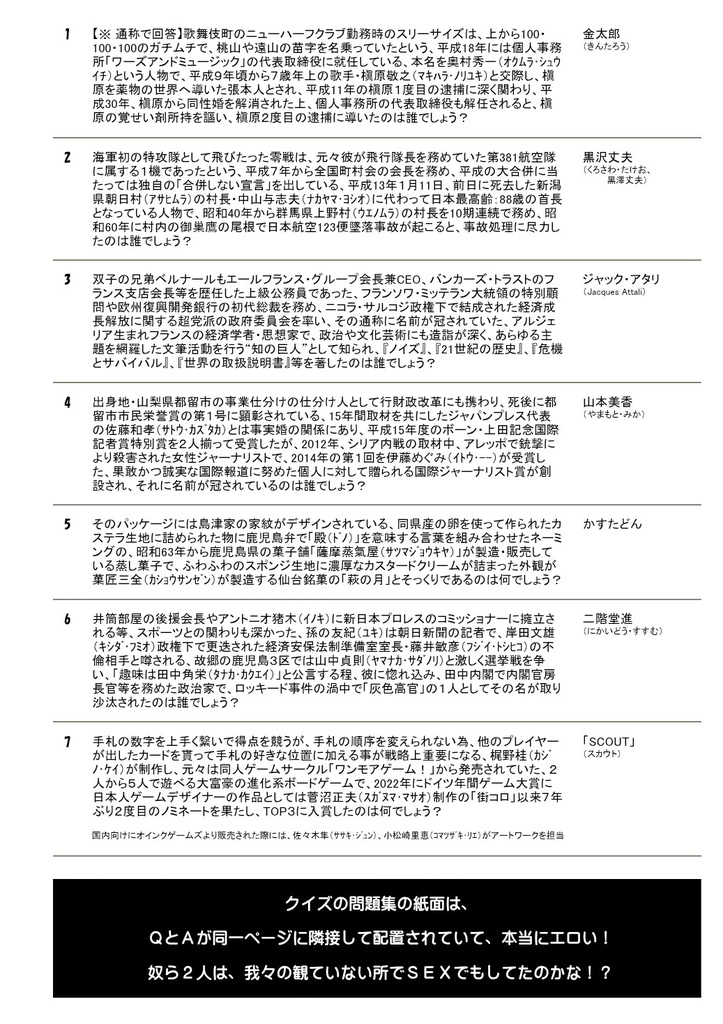 やんちゃ義賊 〜「クイズ、愛、知、県」杯シリーズ 本戦不採用問題群 第1集 〜【電子版】