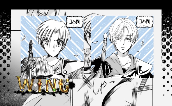 『WING』新旧絵柄缶バッジ