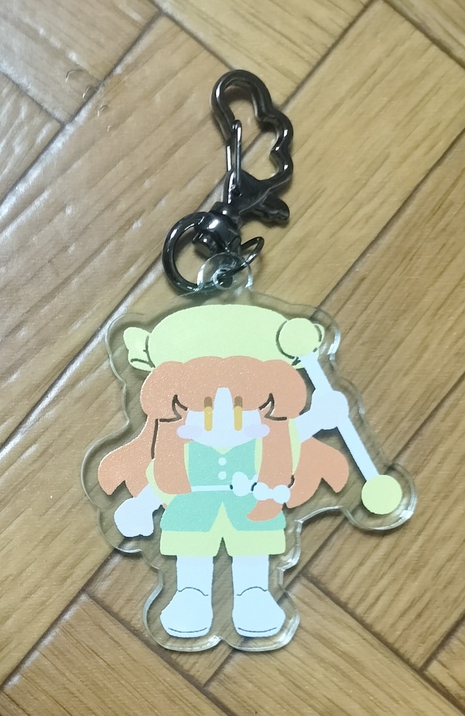 オレンジ　アクリルキーホルダー