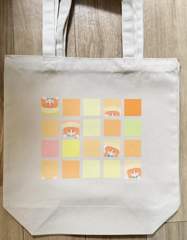 オレンジ　トートバッグ