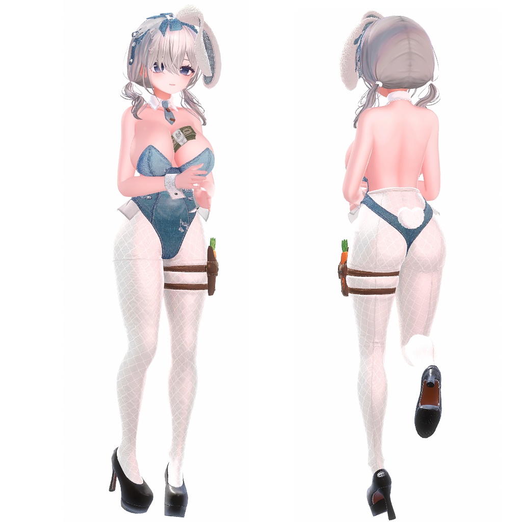 Indigo Bunny Girl Clothing Set