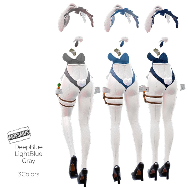 Indigo Bunny Girl Clothing Set