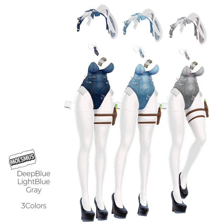 Indigo Bunny Girl Clothing Set
