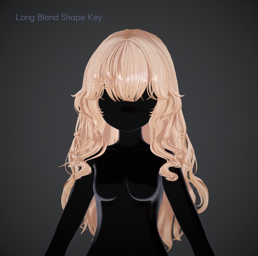 <セール中 > VRC Hair_ JellyCurly