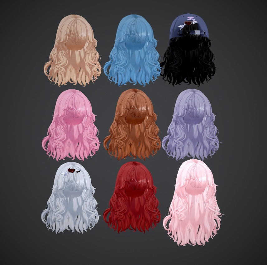 <セール中 > VRC Hair_ JellyCurly