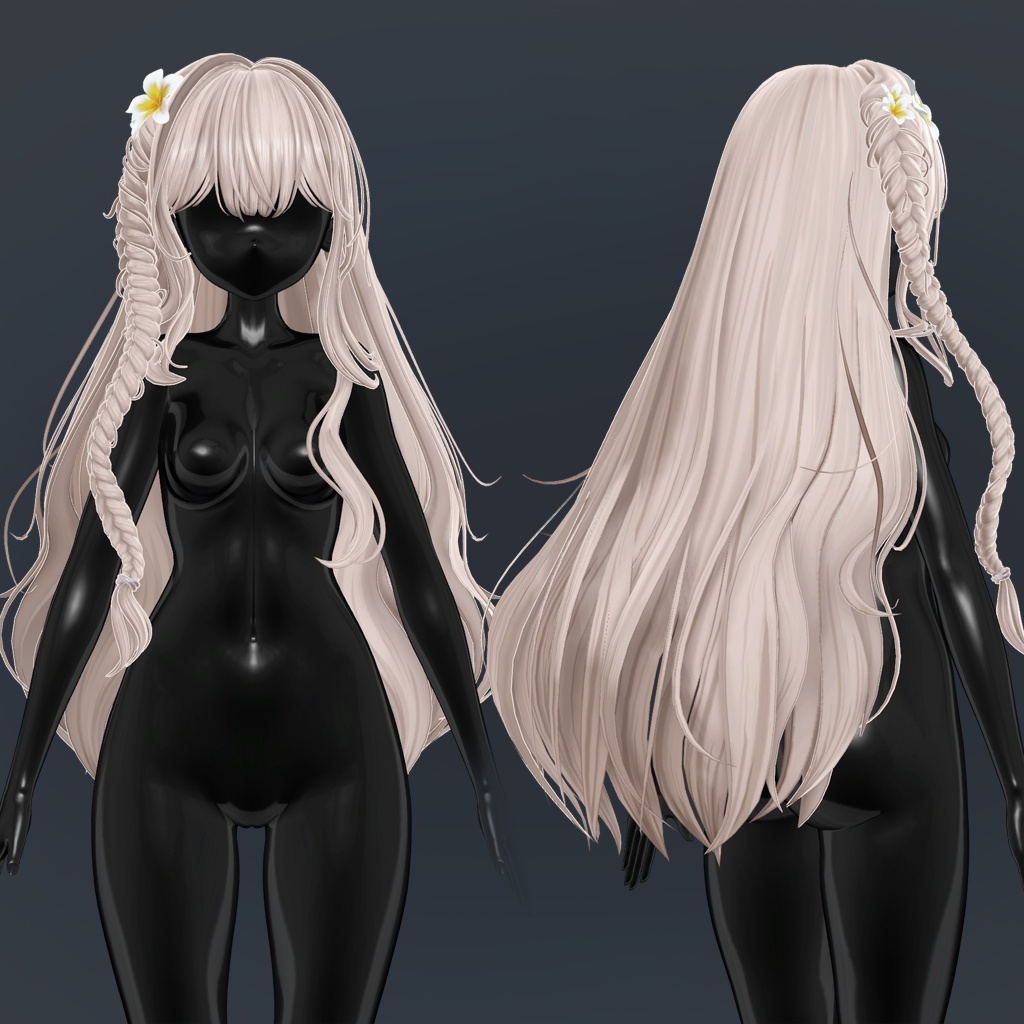 VRC Hair_ Summer Braid ( 12 Avatars )