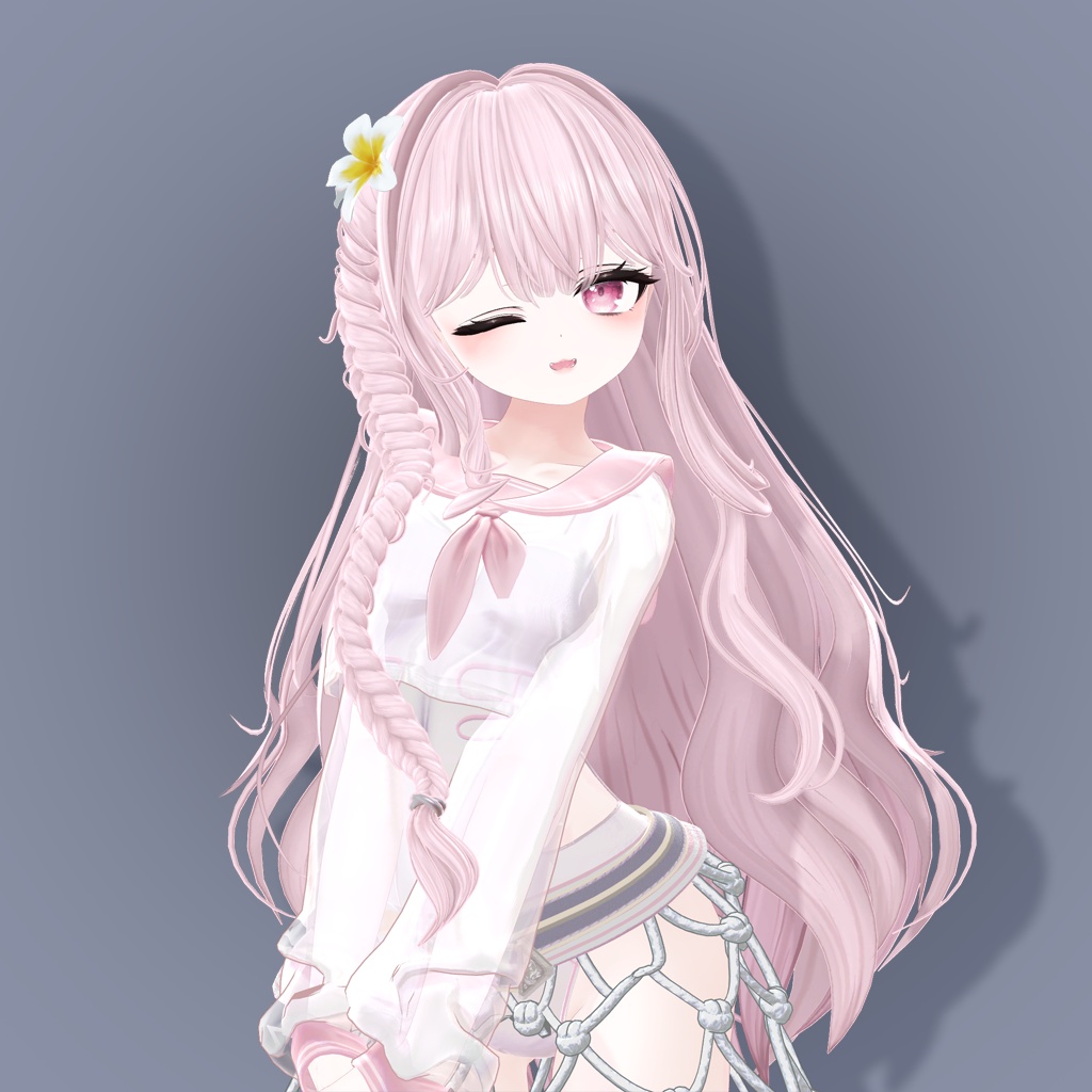 VRC Hair_ Summer Braid ( 12 Avatars )