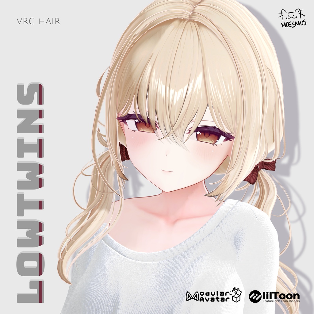 VRC Hair_ LowTwins ( 11 Avatars )