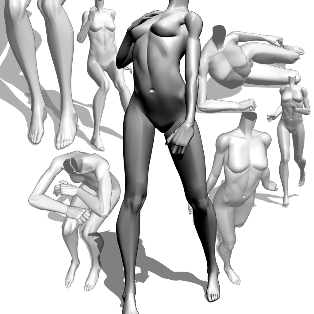 [クリスタ素材]Free! 3D Body (female) style hooha