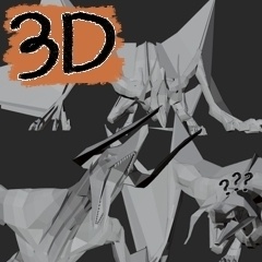 [クリスタ素材]Free! 3D Dragon!