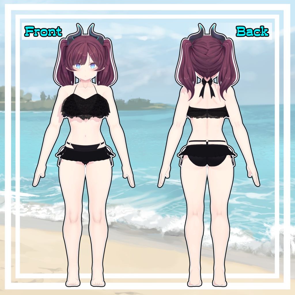 スイートフリル水着【サタリナ/桔梗/ここあ/舞夜/セレスティア/リーファ 対応】