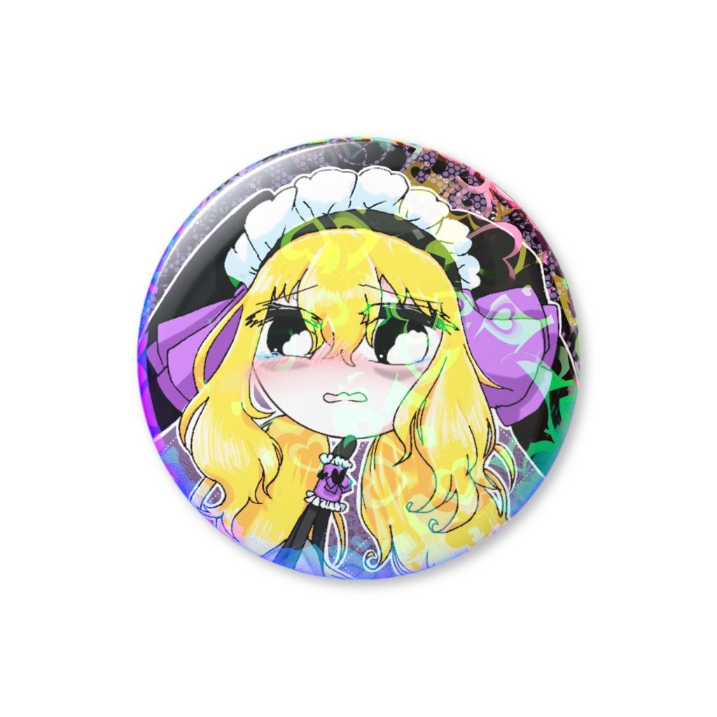 ダークハイパー(メイド) ハートホログラム缶バッジ