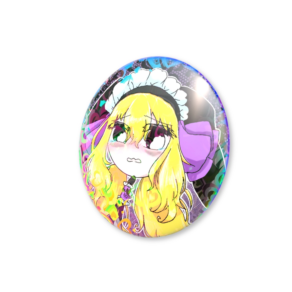 ダークハイパー(メイド) ハートホログラム缶バッジ