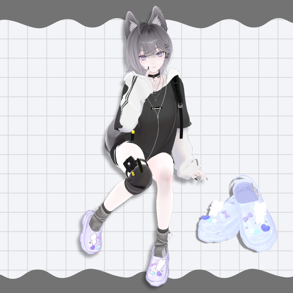 ʚリンネちゃん追加対応 ɞ Drug cat crocs ₍ᐞ•༝•ᐞ₎◞ ̑̑