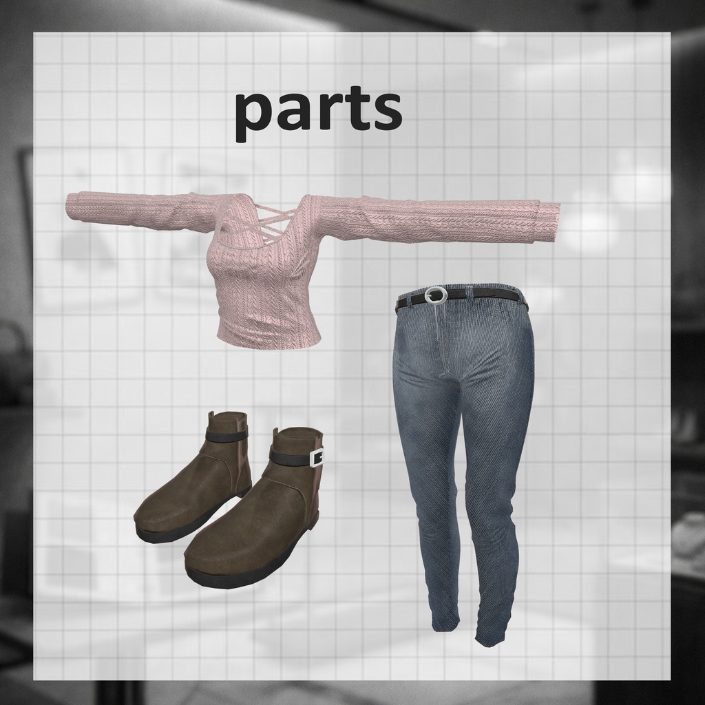 【SALE!】Cross strap tops【5アバター対応】