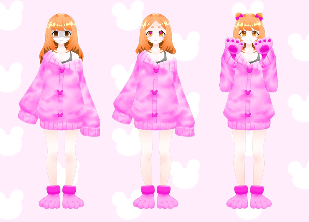 【汎用モデル】くまさんニット帽ちゃん【LIVE2D】