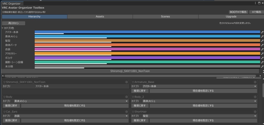 【ベータ開発中】VRC Avatar Organizer ToolBox for Unity