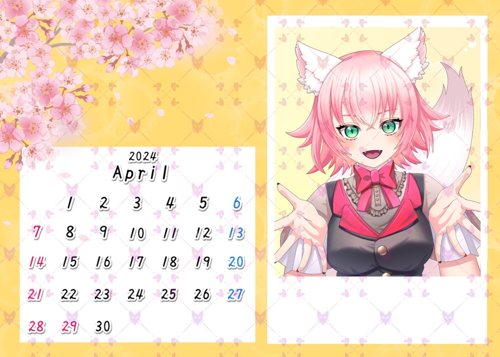 カレンダー風ネップリ4月