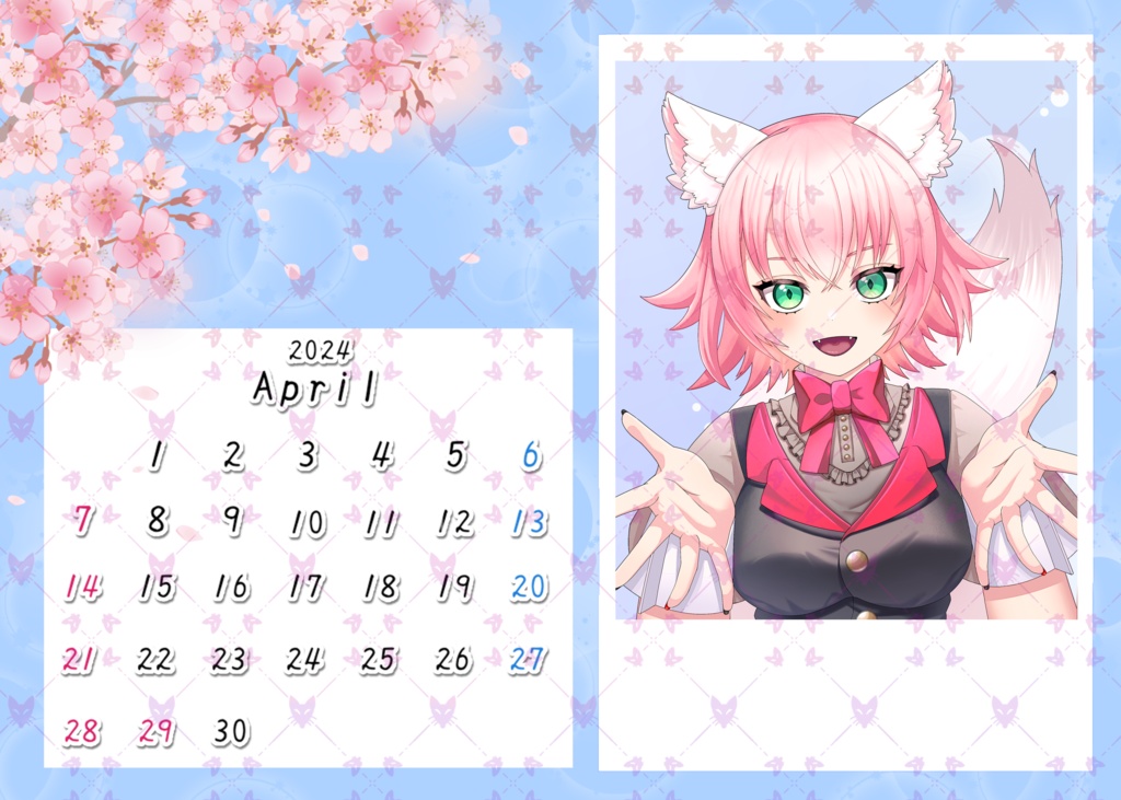 カレンダー風ネップリ4月