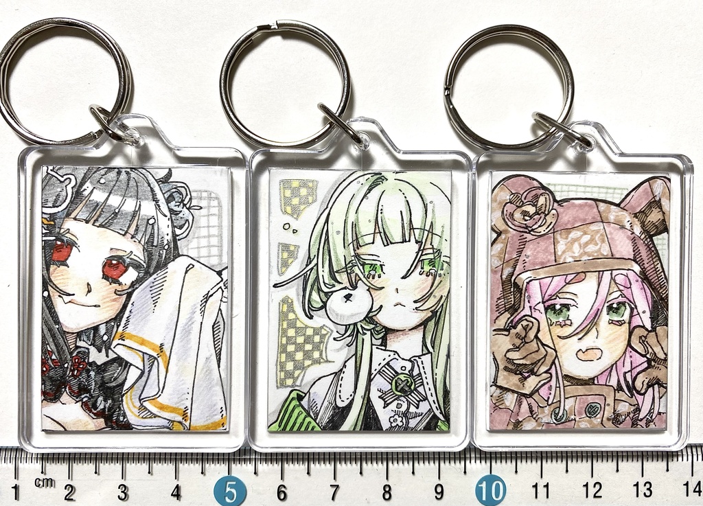 【訳あり】ミニ原画キーホルダー
