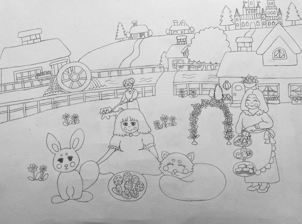アフタヌーンティー塗り絵