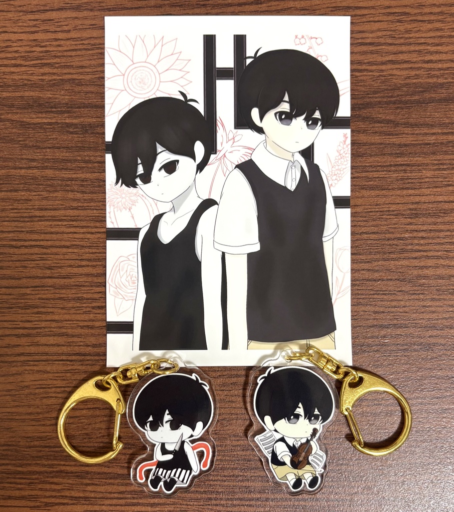 OMORI ペアアクリルキーホルダー