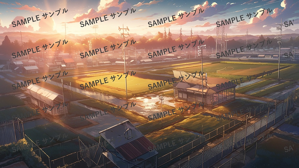 日本の田舎背景集:田舎風の学校背景 176枚〈商用可〉比率:16:9