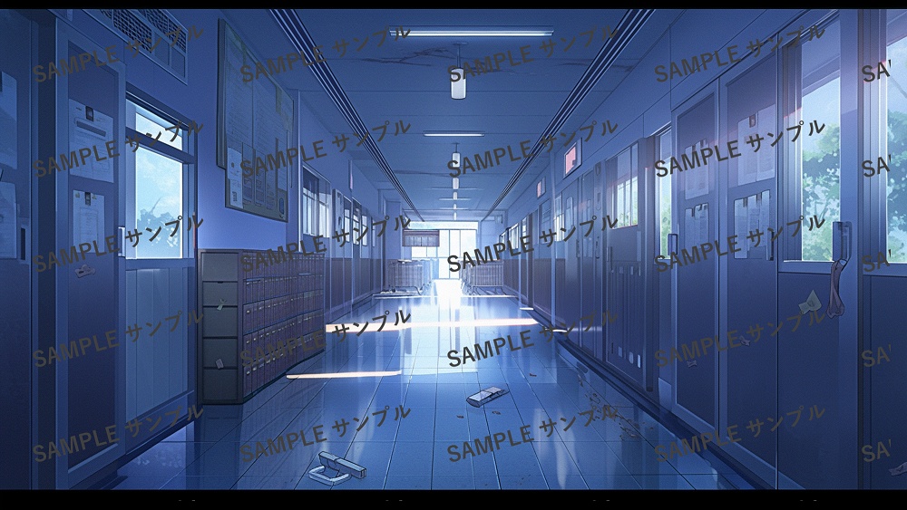 日本の田舎背景集:田舎風の学校背景 176枚〈商用可〉比率:16:9