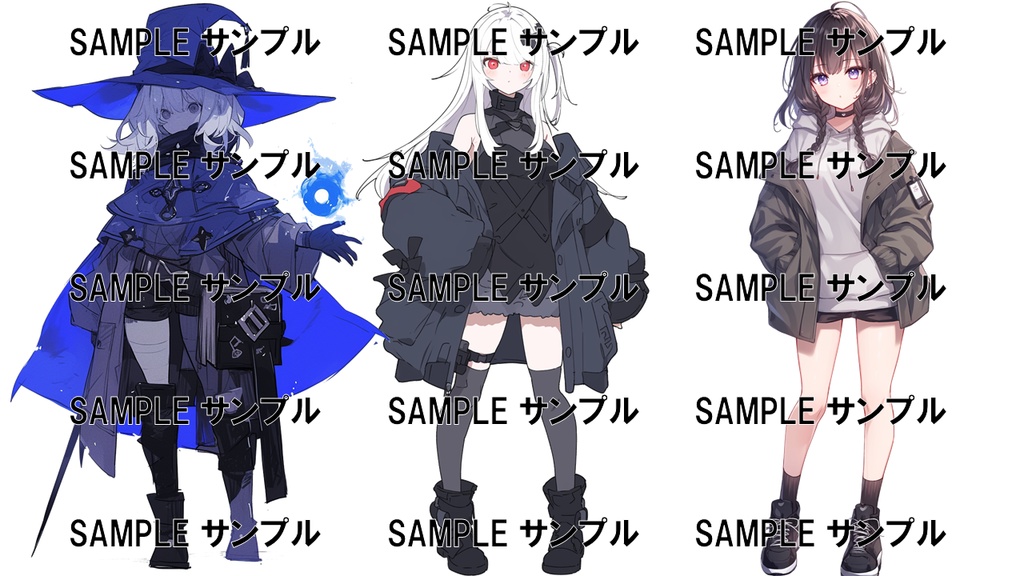 異世界の素材集:女性キャラクター 192枚〈商用可〉