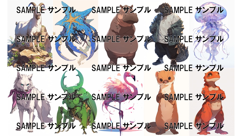 異世界の素材集:アニマル 821枚〈商用可〉