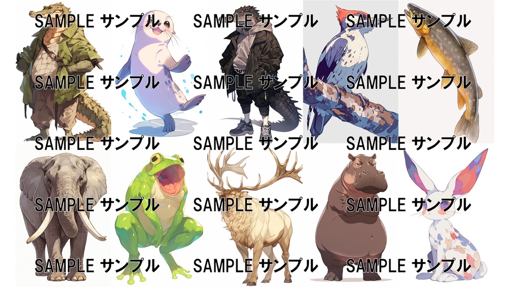 異世界の素材集:アニマル 821枚〈商用可〉