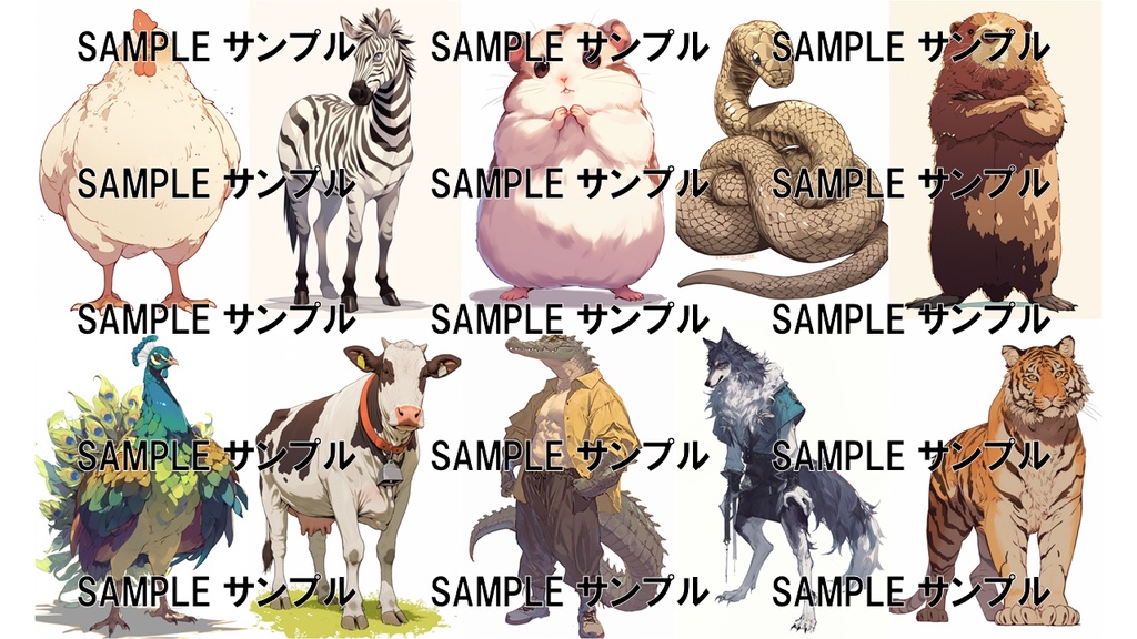 異世界の素材集:アニマル 821枚〈商用可〉