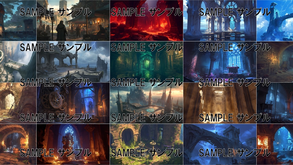 塔の背景集: 石の塔編 524枚〈商用可〉比率:16:9