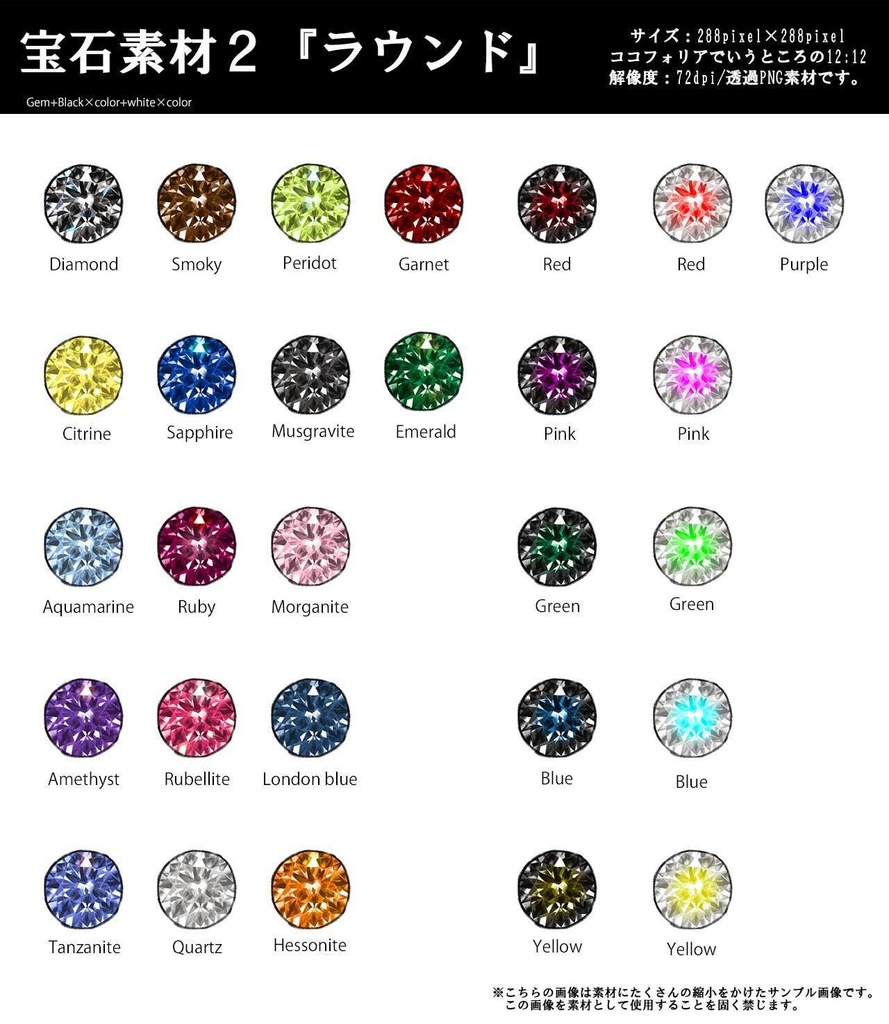 TRPG用宝石素材セット2