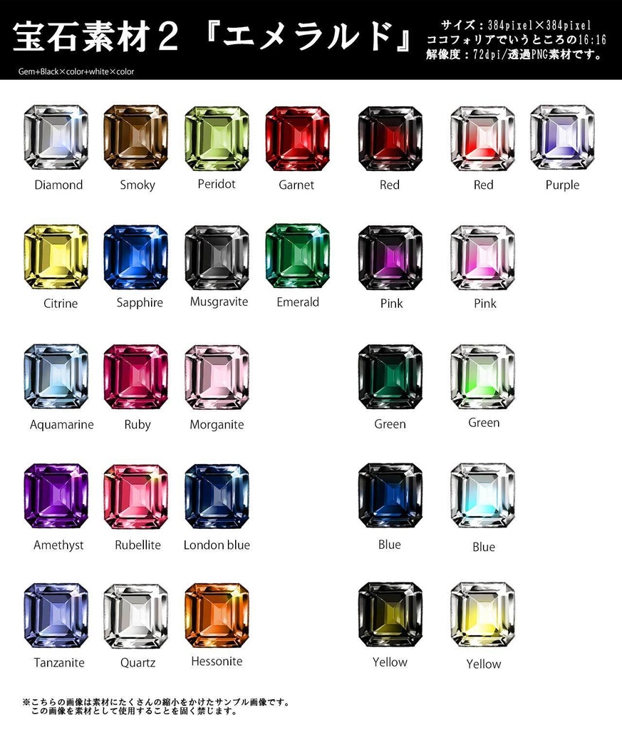TRPG用宝石素材セット2