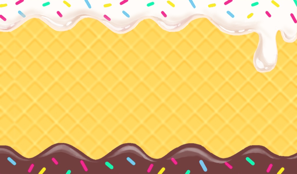 ワッフルコーン壁紙 + チョコワッフル配信用壁紙