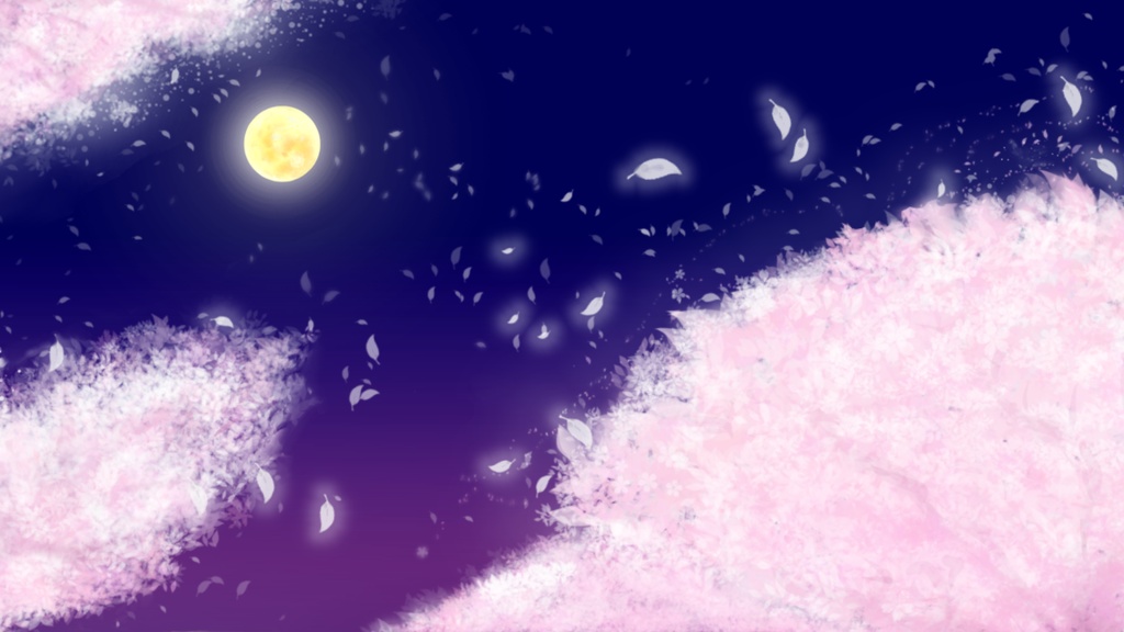 動く背景　桜満開🌸　配信用背景素材　