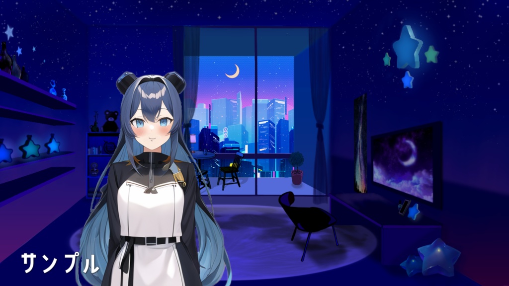 星の欠片配信ルーム☆ Vtuber 配信用　背景素材